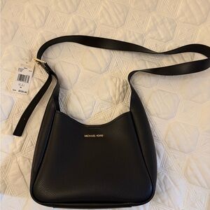 Michael Kors Black Pebbled Shoulder Bag New